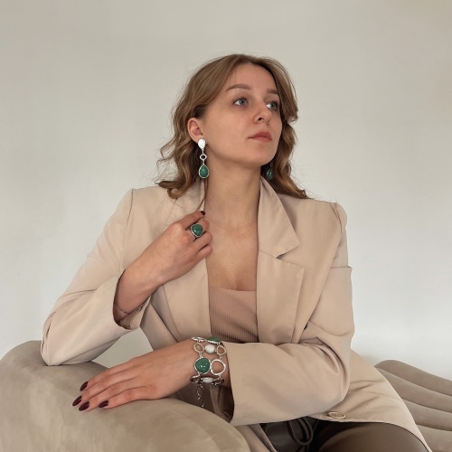 Серьги Possebon Madre, Q. Verde, A0585.1.17 S фото 2